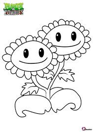 Plants Vs Zombies Twin Sunflower Coloring Page Collection Of Cartoon Coloring Pages Fo Sunflower Coloring Pages Precious Moments Coloring Pages Coloring Pages