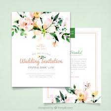 Download Wedding Invitation With Watercolor Flowers For Free Watercolor Flower Vector Free Wedding Invitations Watercolor Flowers