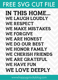 Download Family Rules Svg Free Printable Happy Go Lucky