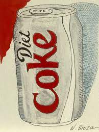 How to draw coca cola with colored pencils? Diet Coke Can Drawing With Watercolor Diet Coke Can Coke Can Drawing Diet Coke