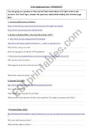 Civil Rights Webquest Esl Worksheet By Emorel14