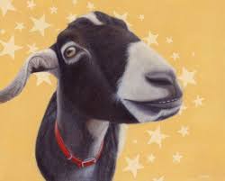 Goat Painting Goat Art Funny Animal Art Proceeds Etsy Goat Paintings Goat Art Animals