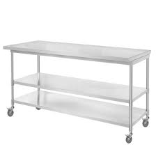 Whether you own a restaurant, hotel, or catering business, or you run a bakery, cafe, or supermarket, we have kitchen work tables for you. Commercial Kitchen Equipment Manufacturer Stainless Steel Table With 4 Casters China Work Table 30 X 60 2 Tier Work Table Made In China Com