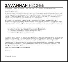 Download a free & perfect resume Radiology Technician Cover Letter Sample Cover Letter Templates Examples