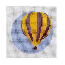 Cross stitch hot air balloon patterns. Hot Air Balloon Cross Stitch Kit Stitchfinity