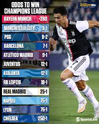You are on page where you can compare teams bayern munich vs real madrid before start the match. Sportsline On Twitter Odds To Win Championsleague Via Williamhillus Bayern Munich 280 Manchester City 3 1 Psg 9 2 Barcelona 7 1 Atletico Madrid 9 1 Juventus 12 1 Atalanta 12 1 Rb Leipzig 18 1 Real Madrid