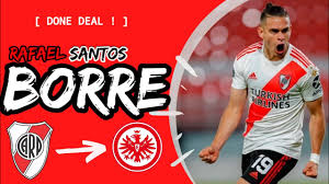 Rafael santos borré maury is a colombian professional footballer who plays as a forward for german bundesliga club eintracht frankfurt and t. Done Deal Rafael Santos Borre From River Plate To Frankfurt On Free Transfer Santos Borre Skills Youtube