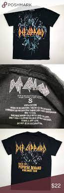 Def Leppard 2016 Tour Size Small Graphic T Shirt Def Leppard Clothes Design Graphic Tshirt