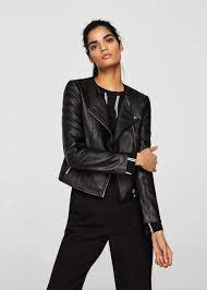 Bikerjacke Mit Reissverschluss Damen Mango Osterreich Womens Biker Jacket Jackets Biker Jacket