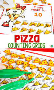 Free Pizza Mini Eraser Counting Grids For Preschool Life