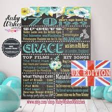 Embedded into our core business philosophy are the concepts of quality and customer satisfaction. Personalised 70th Birthday 1949 Chalkboard Printable British Edition United Kingdom Facts Uk Version With Free Bonus 70th Birthday Birthday Cards 70th Birthday Parties