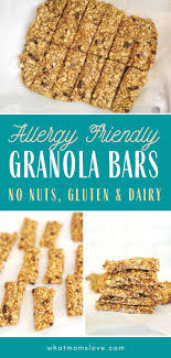 Allergy Friendly Chewy Chocolate Chip Granola Bar Recipe Healthy Kid Approved School Safe Nut Gluten Dairy Free Recipe In 2020 Nut Free Granola Bars Dairy Free Granola Bars Gluten Free
