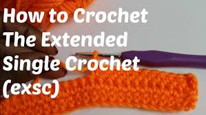 Crochet inspiration for you next crochet project. How To Crochet The Extended Single Crochet Exsc Stitch Youtube