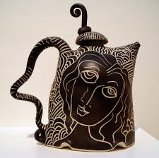 Black And White Teapot Whimsical Black And White Teapot Fuller Craft Museum Image By Mryipyop Via Flickr Tea Pots Pottery Teapots Ceramic Teapots