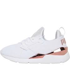 Forrest night and rose gold. Puma Damen Muse Metal Halbschuhe Weiss