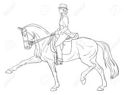 9863891 Silhouette Der Frau Pferd Dressur Lizenzfreie Bilder Jpg 1300 994 Ausmalbilder Pferde Illustration Bilder