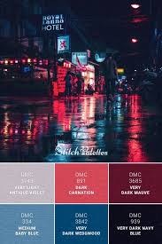 Fluorescent Nights In 2020 Dark Color Palette Color Palette Challenge Bold Color Palette