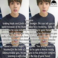 Bts bangtan jin imagine jin scenarios jin texts seokjin imagine bts gang au . Bts Bucket List