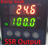Programmable PID Temperature Controller Ramp Soak Kiln 60 Segment SSR  Output F°C