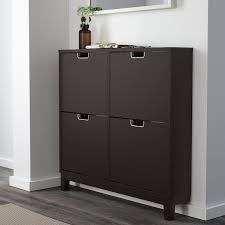 Stall خزانة أحذية بـ 4 حجيرات أسود بني 96x90 سم Ikea