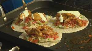 Crispy shrimp, sweet chili sauce, shaved cabbage, microgreens, toasted sesame seeds, willy's house crema, pico $ 4.20. Woody S Fish Tacos