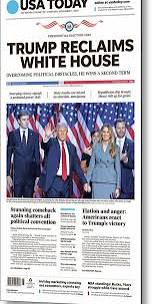 Donald Trump Wins 2024 USA Today Commemorative Cover Metal Print by USA TODAY Co USA - Fine Art America