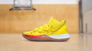 Brooklyn nets point guard kyrie irving is one of the most exciting players in the nba today. Kyrie Irving Unveiled His Spongebob Squarepants Line Of Nike Sneakers Teen Vogue