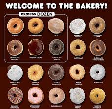 A Menu Of Some Of Dunkin Donuts Flavors Donut Flavors Dunkin Donuts Menu Dunkin Donuts Donut Flavors