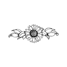 Sunflower Tattoo Black And White This Would So Cute In The Back Of The Neck Uncategorized Girly Tattoos Feminine Tattoos Tattoos
