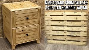 Nightstands are unsung heroes of the night, keeping your books, alarm clock and glass of water within reach. Paletten Komodin Yapimi Making Nightstand From Pallet Diy Pallet Wood Nightstand Ahsap Komodin Youtube