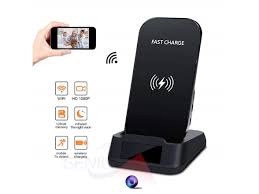 Records locally to sd or streams live video via wifi. Lizatech Wireless Charging Dock With Hd Hidden Spy Cam