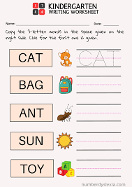 free printable kindergarten writing worksheets pdf number dyslexia