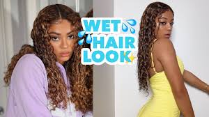 Well, go ahead and hop in the shower, because we've got you covered. The Wet Hair Look On Curly Hair Tutorial Jasmeannnn Youtube