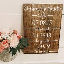 While some women would appreciate flowers on a first date, others seem to be against the idea. First Date Yes Date Best Date Engagement Wedding Date Etsy Wedding Date Sign Bridal Shower Signs Farmhouse Wedding