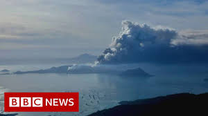 An ash cloud rises over the lake as taal volcano erupts in the philippines on january 12. Taal Volcano Lava Spews As Hazardous Eruption Feared Bbc News Youtube