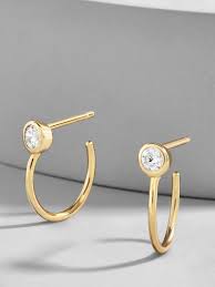 Mezzo 18k Gold Plated Huggie Hoop Earrings Expensive Jewelry Brands Cleaning Jewelry Earrings