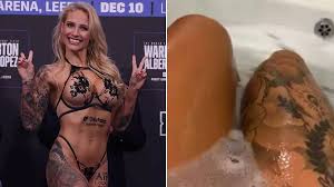 Naked boxer Ebanie Bridges offers to sell her bath water to one of her fans  - The Mirror