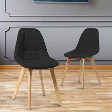 La salle à manger fait partie des endroits de vie les vendu par lot de 4 chaises coloris noir. Chaises Scandinaves En Tissu Noir Pour Salle A Manger X4 Gaby Id Market