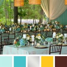 Light Blue Teal Silver Yellow And Brown Color Palette Brown Color Palette Teal Wedding Colors Yellow Wedding Theme