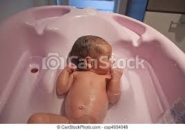 Discover the best baby bathing tips we wish we would have known! Newborn Baby And His First Bath Newborn Baby Girl And Her First Bath Canstock
