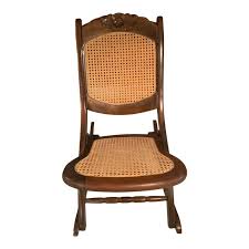 At wooden street, you will get all types of wing chairs online in india that can fit into your requirement. Vintage Folding Wooden Rocking Chair With Cane Seat And Back Chairish