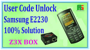 Code Unlock Samsung E2230 Using Z3X Box ...