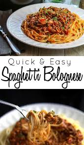Quick Easy Spaghetti Bolognese Meat Sauce Recipe Easy Spaghetti Bolognese Easy Spaghetti Spaghetti Bolognese