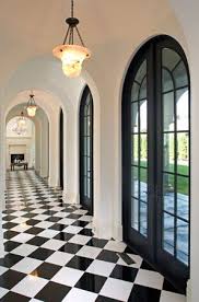 Black And White Marble Checkered Floor Tile Black White Marble Floor White Marble Floor Floor Design House Design