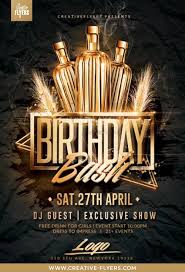 Birthday Party Flyer Templates Free Birthday Bash Flyer Psd Templates Creativeflyers Birthday Flyer Party Flyer Free Birthday Stuff