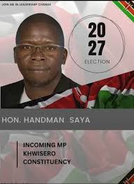 Dear Residents of Khwisero constituency I greet you all with respect,  humility, and deep gratitude. As we look ahead to the 2027 elections, I  Joseph Handman Saya, humbly seek your support and