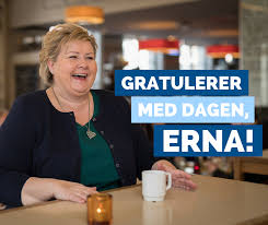 Read or print original labbetuss har bursdag lyrics 2020 updated! Hoyre I Dag Har Statsminister Erna Solberg Bursdag Facebook