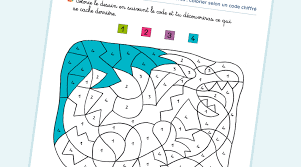 Découpage/collage moyenne section de maternelle. Colorier Selon Un Code Chiffre Exercices Et Activites En Moyenne Section Grandir Avec Nathan
