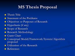 Proposal For Phd Thesis