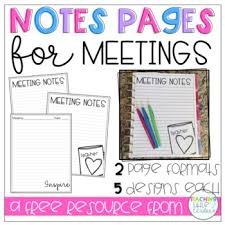 Download plenty of free templates like 7 free swot analysis templates in our collection. Meeting Note Pages Worksheets Teaching Resources Tpt